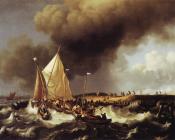 Boats in a Storm - 卢多尔夫·巴克赫伊森